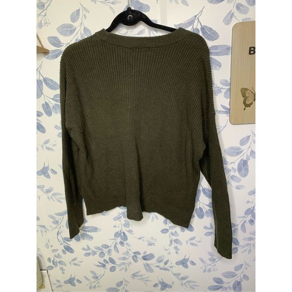 Madewell Olive Green Scoop Neck Sweater Size XL - Picture 6 of 8
